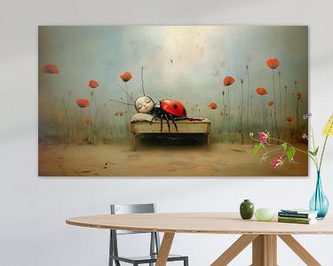 Voorbeeld van het werk in een kamer