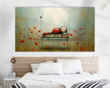 Mariechen in the poppy loft bed by Heike Hultsch