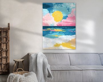 Sea Beach Horizon Sky Sun