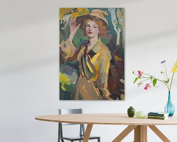 Portret in de stijl van Henri Matisse van Niklas Maximilian