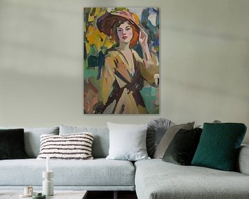 Portret in de stijl van Henri Matisse van Niklas Maximilian