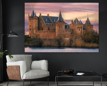 Coucher de soleil au Muiderslot