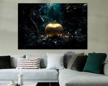 Mystical golden apple artwork by Imperial Art House