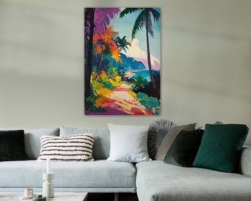 Hawaii in the style of Henri Matisse by Niklas Maximilian