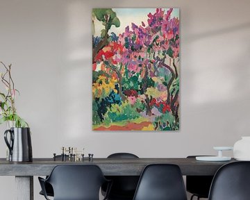 Trees and shrubs in the style of Matisse by Niklas Maximilian
