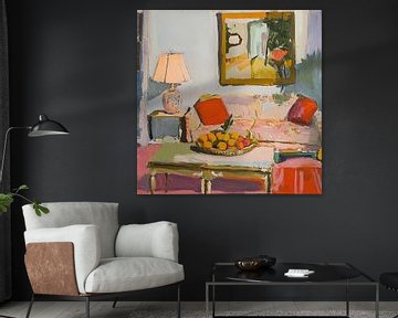 A living room in the style of Matisse by Niklas Maximilian