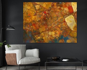Groningen | Map of the week | Gold ochre by Map Art Studio