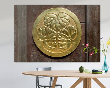 Japans ornament met gestileerde lotus bloemen  van Frans Rombout