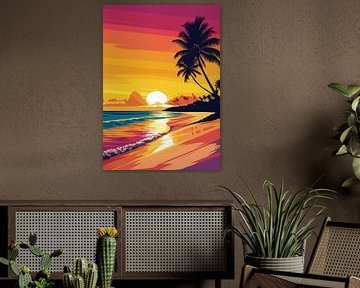 Plage du coucher du soleil