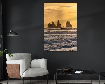 De bekende Reynisdrangar kliffen in IJsland van KC Photography
