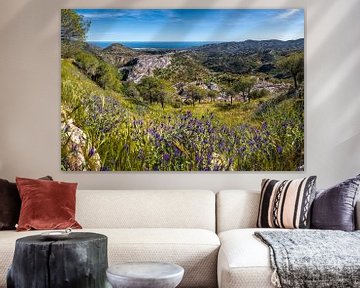 Landscape with mountain village in Andalusia by Voss photography