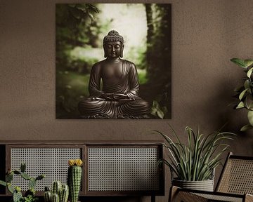 Spirituele balans – Mediterende Boeddha van Vlindertuin-Art