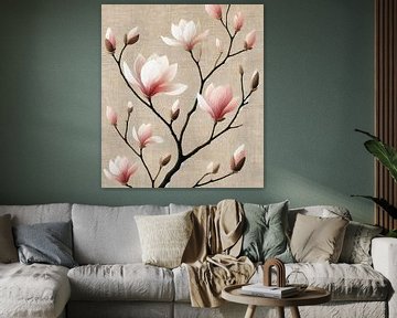 Magnolia in japandi stijl van Niek Traas