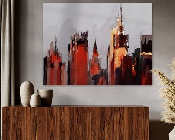 Skyline, City art, Stedelijk gebied  - Project XL. van Alies werk