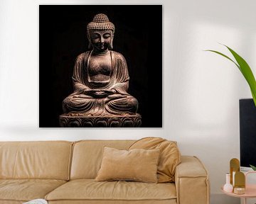Buddha in meditation pose by Vlindertuin-Art