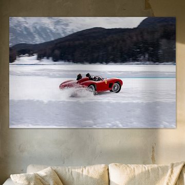 Driften auf dem Eis mit dem legendären Ferrari 500 Testa Rossa