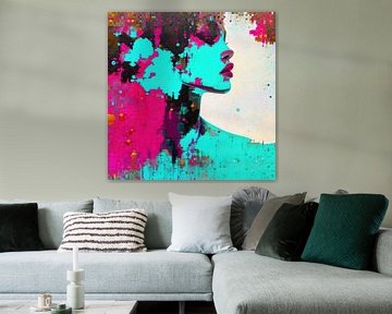 Modern Portrait Pink by Wonderful Art