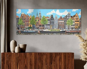 Amsterdam van Abstract Schilderij