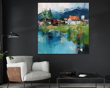 Liechtenstein Kunst van Abstract Schilderij