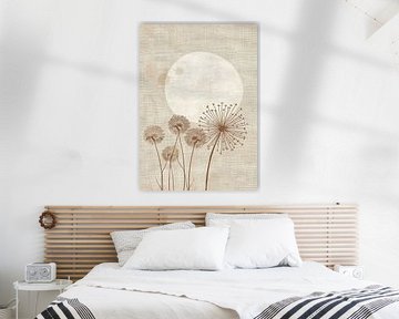 Flower Painting | Lunar Bloom Symphony by Modern Collection