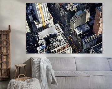 New York from Above - Iconic Yellow Taxis from the Empire State Building by Johannes van Veen