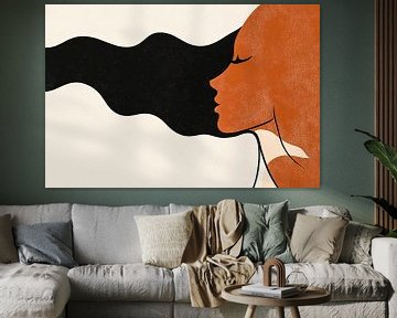 Abstract silhouet van vrouw van Imperial Art House