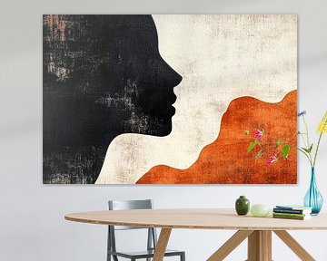 Modern abstract profiel silhouet van Imperial Art House