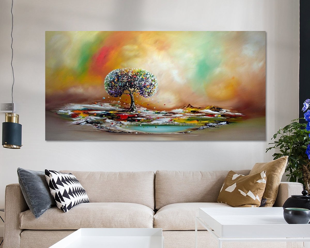 Voorbeeld van het werk in een kamer