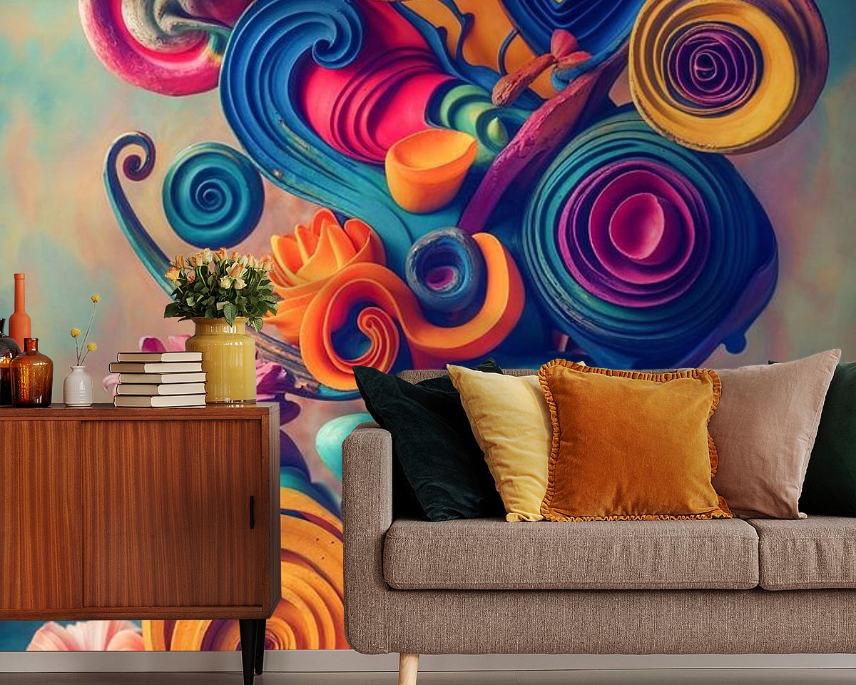 Voorbeeld van het werk in een kamer