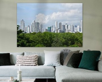 View of the city from the park by Claude Laprise