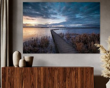 het Dannemeer bij zonsondergang van P Kuipers