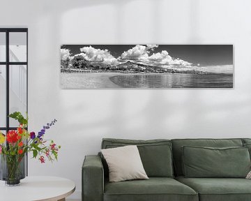 Marbella strand zwart-wit van Manfred Voss, Zwart-Wit Fotografie