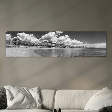 Marbella Strand schwarz-weiß