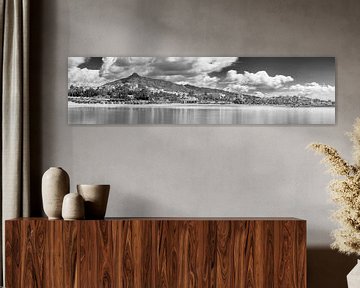 Marbella strand in Andalusië in zwart en wit van Manfred Voss, Zwart-Wit Fotografie
