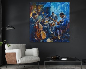 Abstracte blues muzikanten