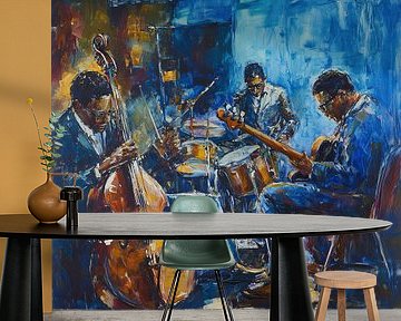 Abstrakte Bluesmusiker