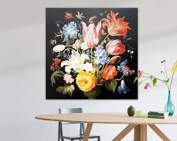 Stilleven Bloemen Vaas Nederland Barokke Elegantie