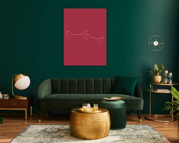Cat ears | Minimalistische katten illustratie van Romy Smit
