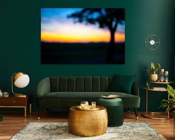 Dreamy Twilight Landscape in the Polder