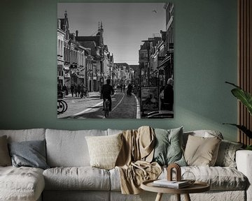 Langestraat Amersfoort met de Lutherse Kerk van Aad Trompert