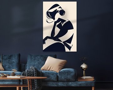 Vrouw Met Hoofd | Elegante Vrouw Met Haar van ARTEO Schilderijen