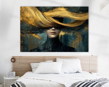 Gold und dunkler Hintergrund von Kunst Laune