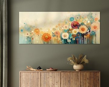 Sea of colourful flowers by Wonderful Art