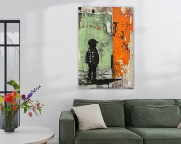 Urban Jongen | Jongen Contrasteert van Blikvanger Schilderijen