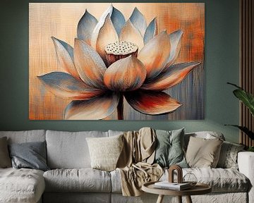 Lotus Orange by Wonderful Art