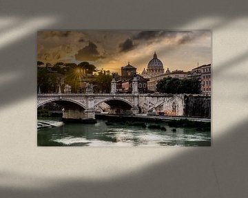Sunset Rome - Uitzicht op het Vaticaan von Marco Schep