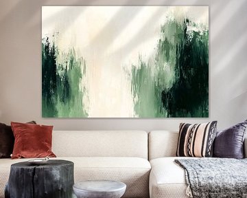 Moderne abstracte groene kunst van Art & Soul Creations