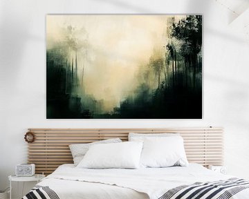 Abstract bos in mistige sfeer. van Art & Soul Creations