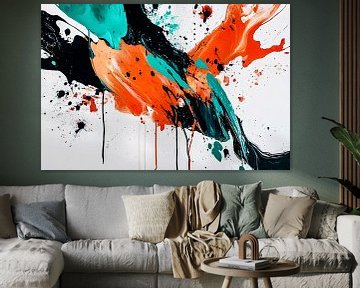 Dynamisch abstract schilderij kleuren van Imperial Art House