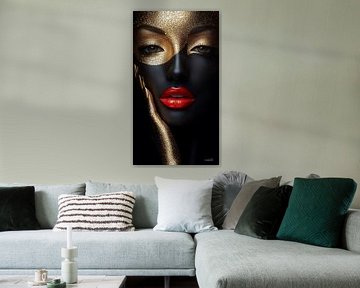 gold - black - red by Gelissen Artworks